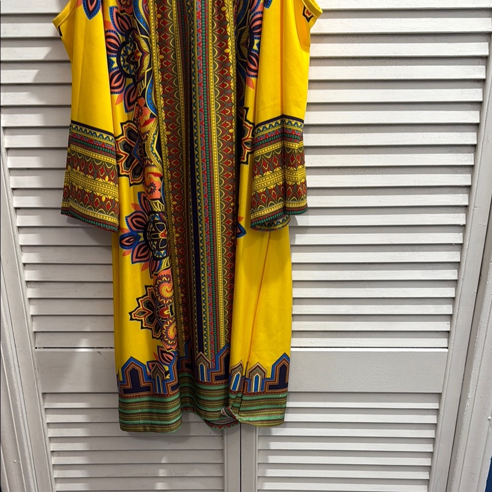 Colorful Patterned Mini Dress - Picture 7 of 7